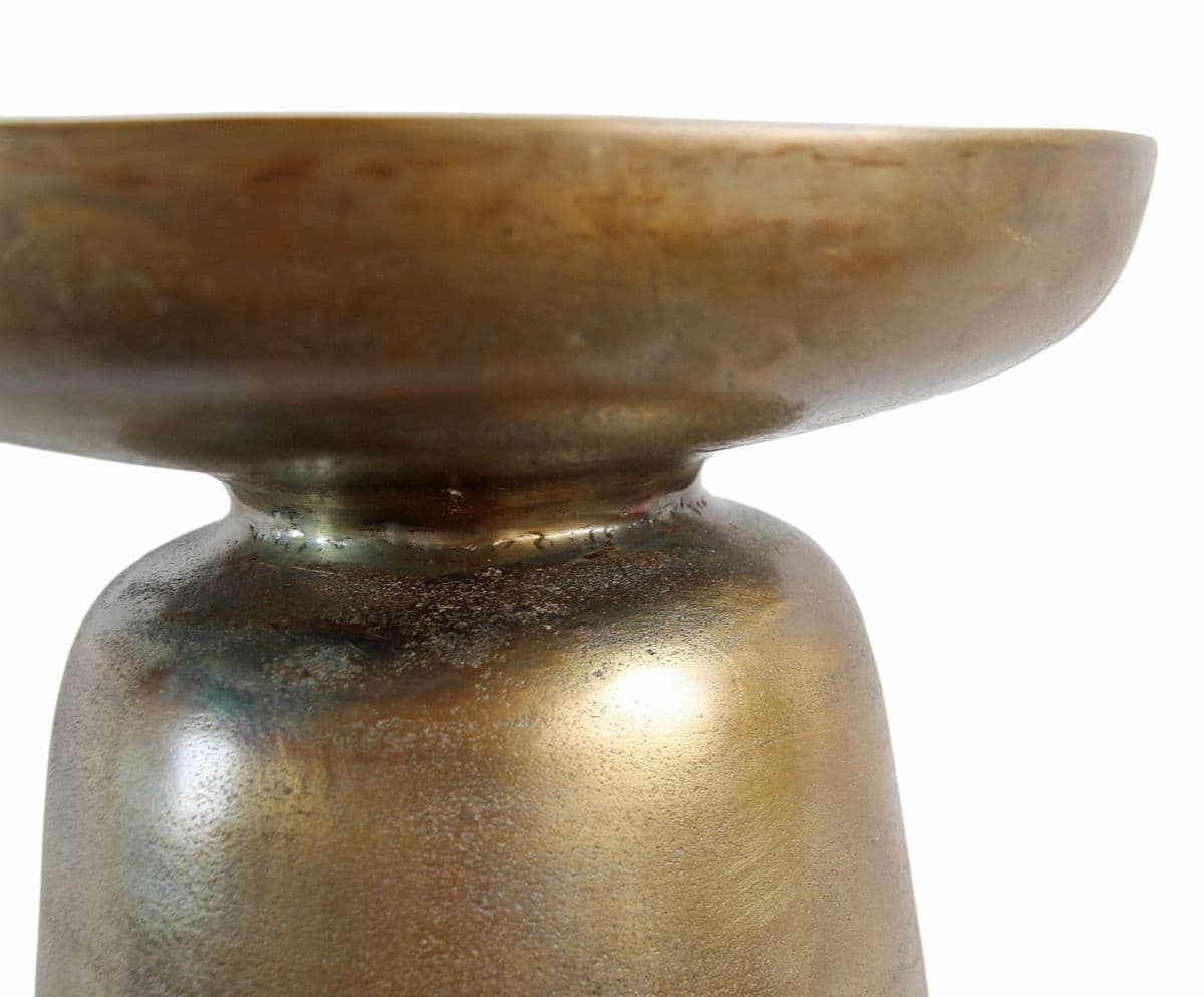 Ibiza Brass Finish Side Table - Thumbnail 4