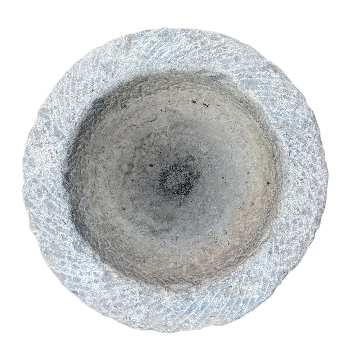 Vintage Chiseled Stone Bowl - Thumbnail 4