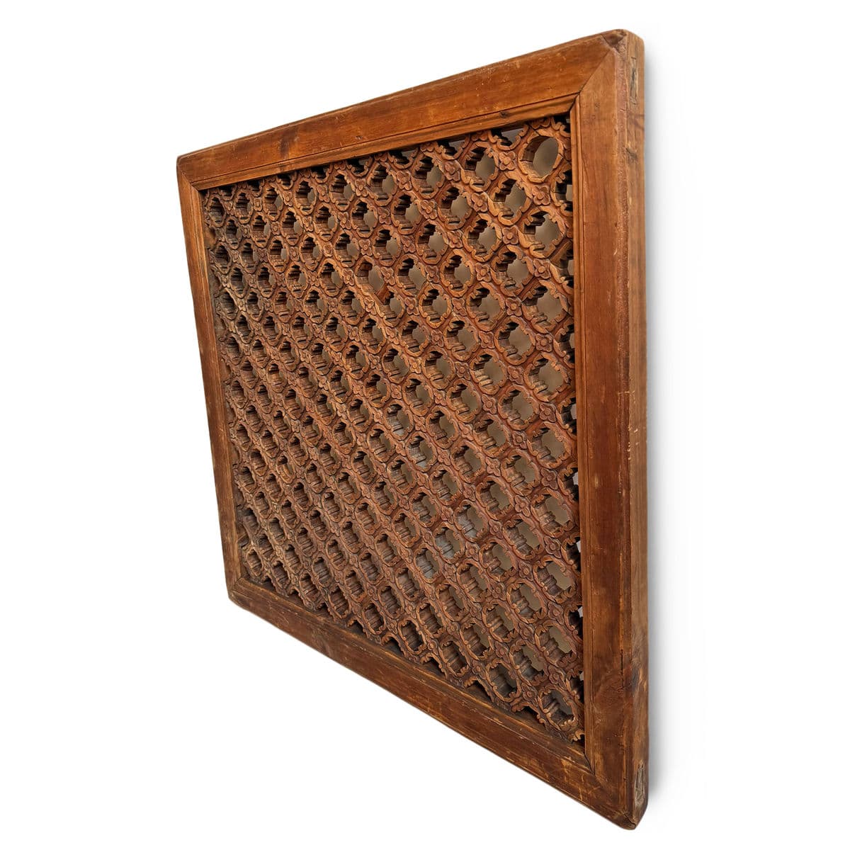 Antique Mongolian Wood Screen Panel - Thumbnail 4