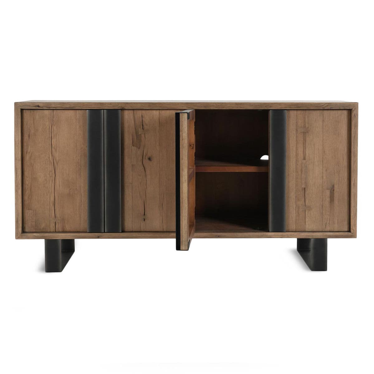 Modern Salvaged Wood & Iron Buffet - Thumbnail 4