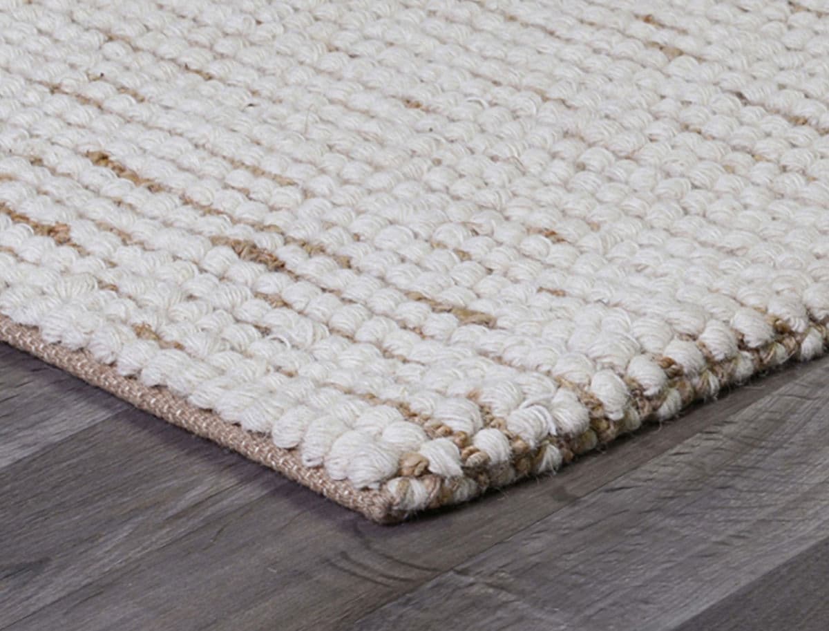 Hudson Ivory Jute/Cotton Rug - Thumbnail 4