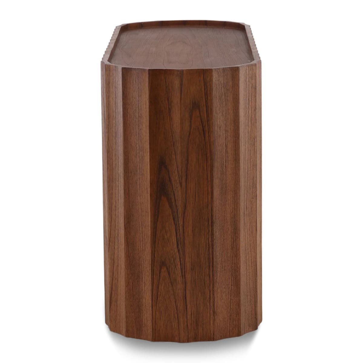 Scalloped Wood Rounded Console Table - Thumbnail 4