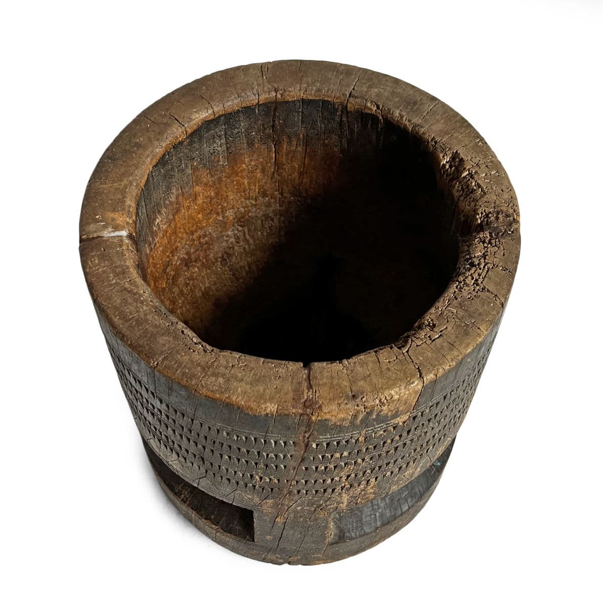 Old India Wood Pestle Pot - Thumbnail 4