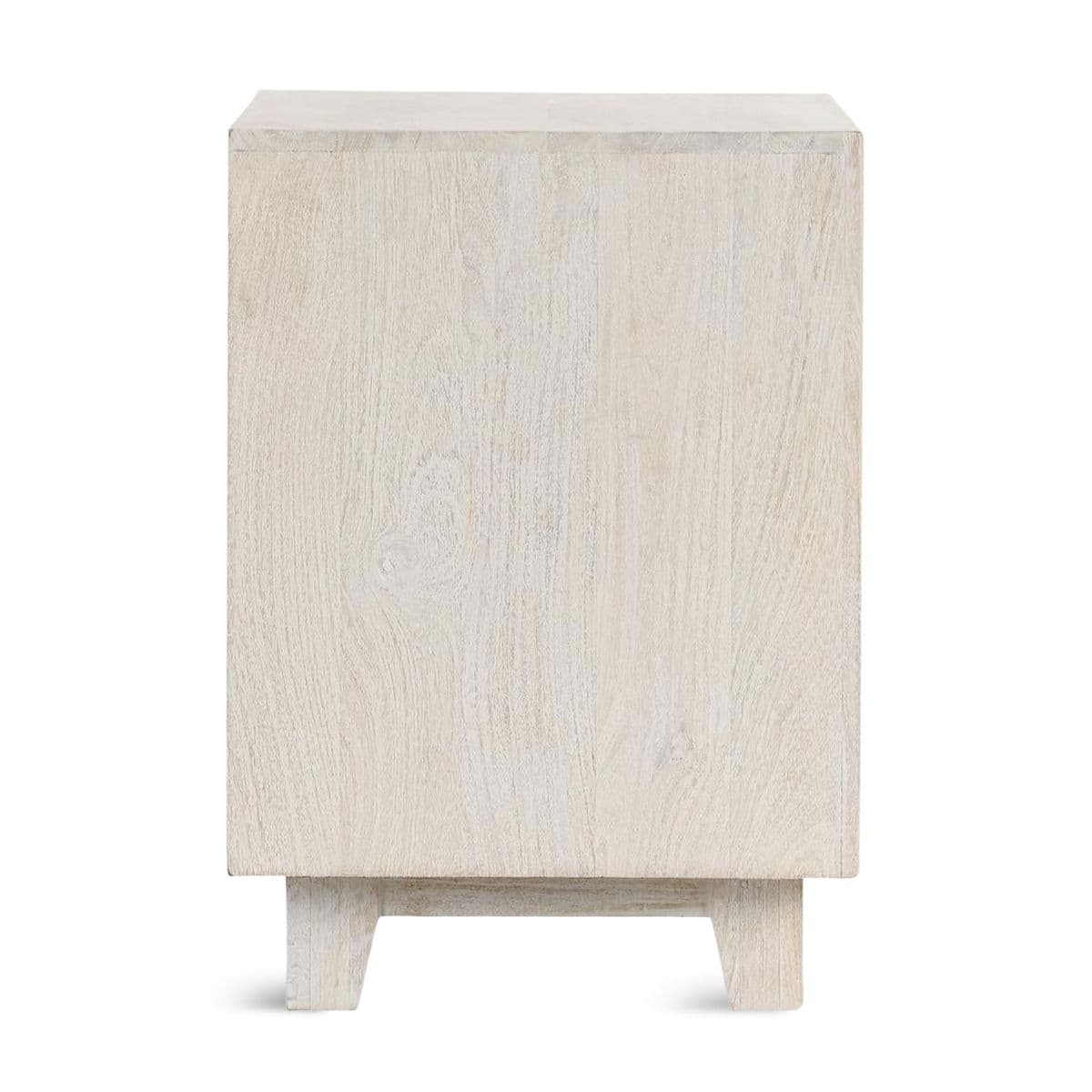 Naia White Wash Two-Drawer Nightstand - Thumbnail 4