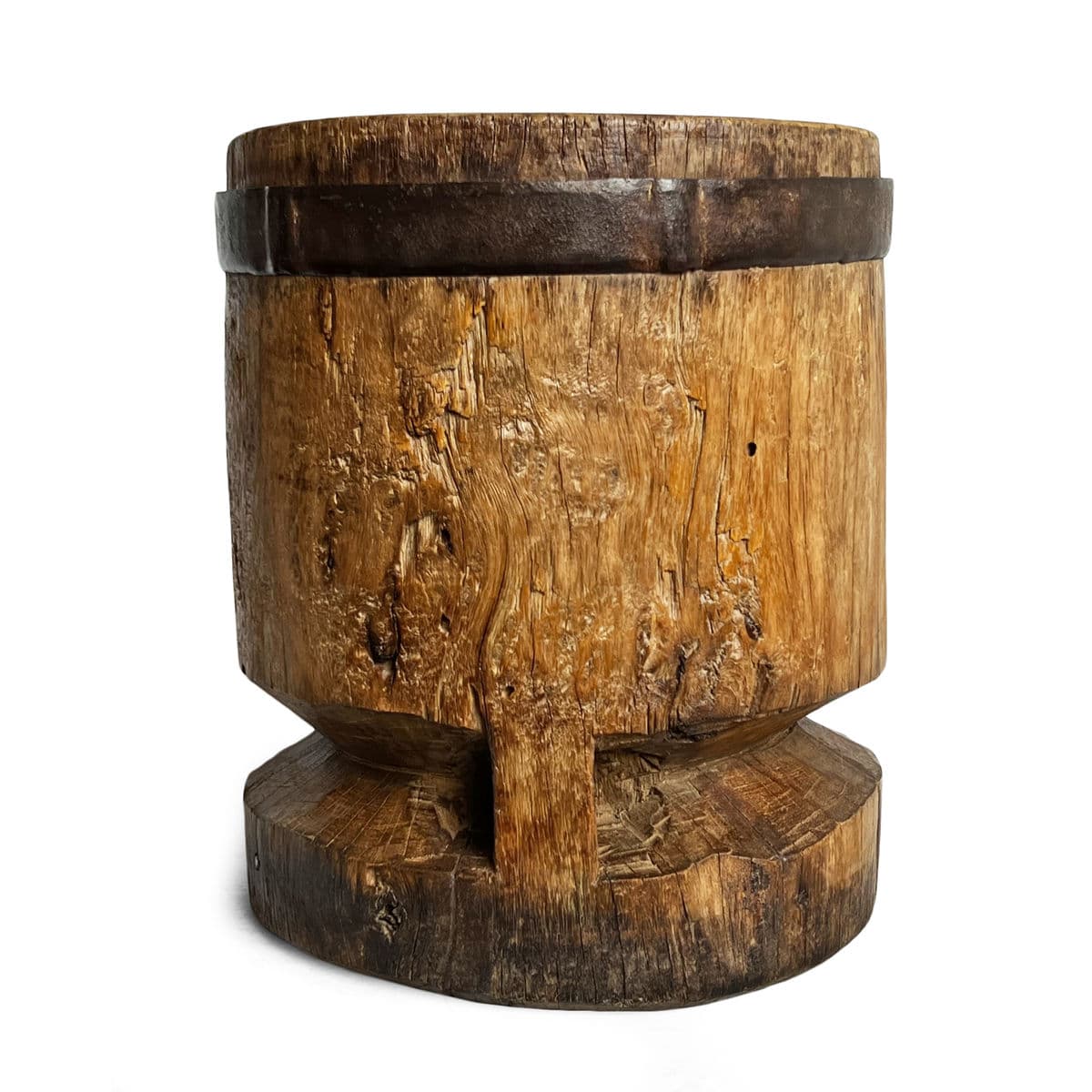 Old India Wood Pestle Pot - Thumbnail 4