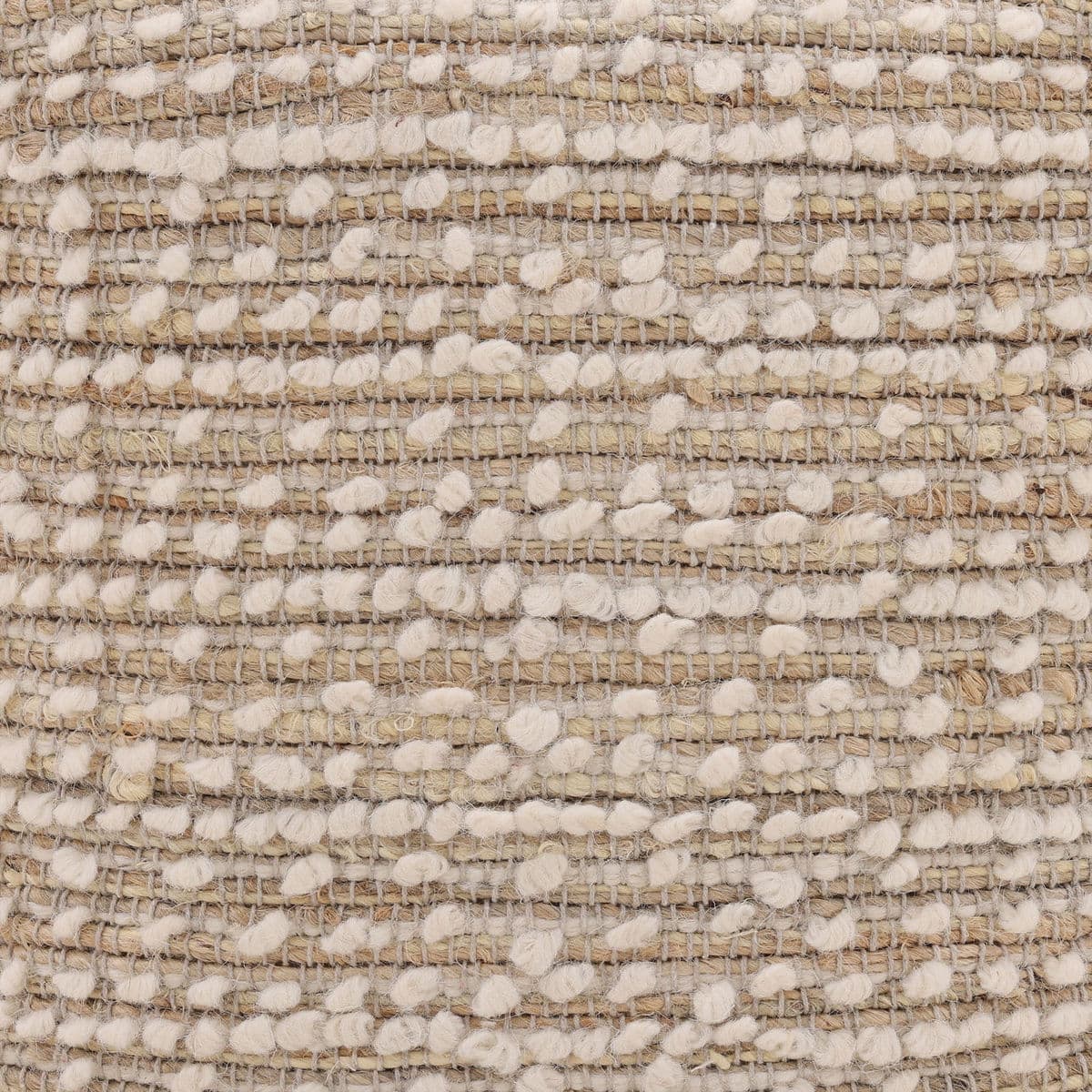 Hanna Jute & Wool Pouf - Thumbnail 4