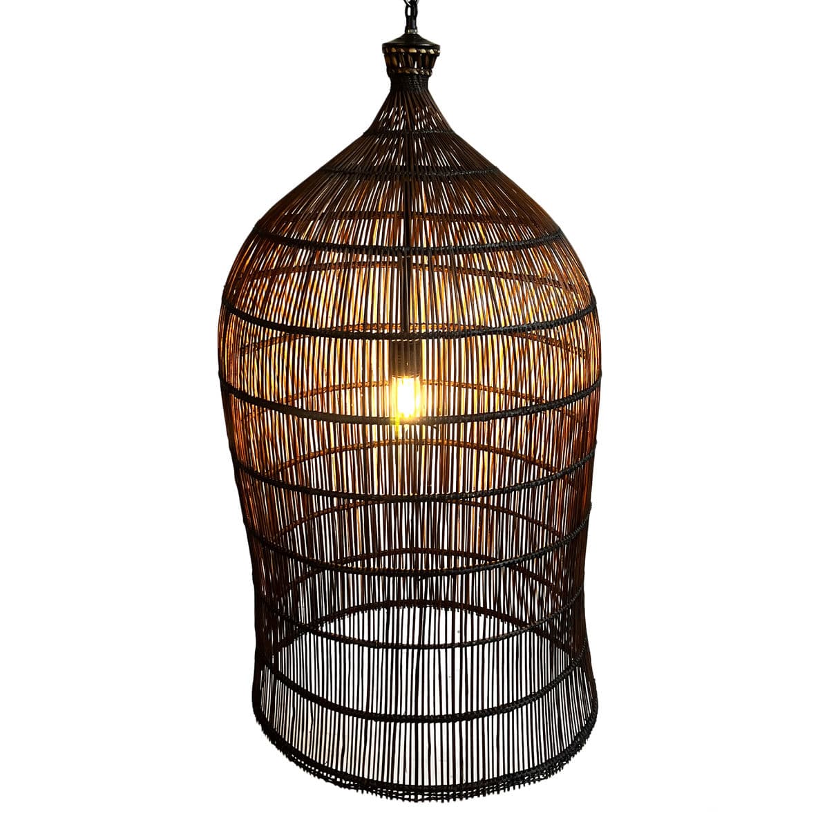 Auburn Wicker Fish Basket Pendant Medium - Thumbnail 4