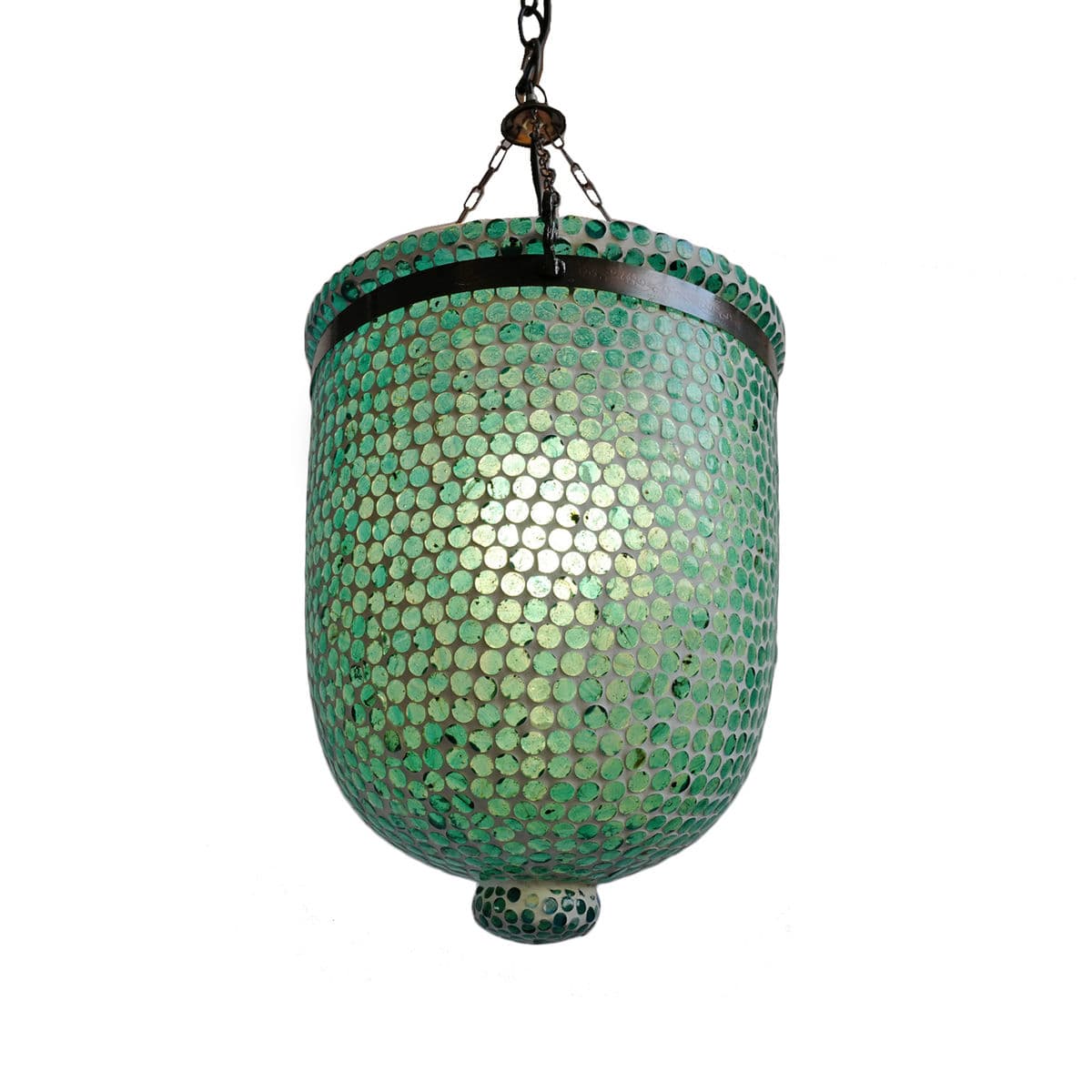 Blue Mosaic Bucket Pendant Small - Thumbnail 4