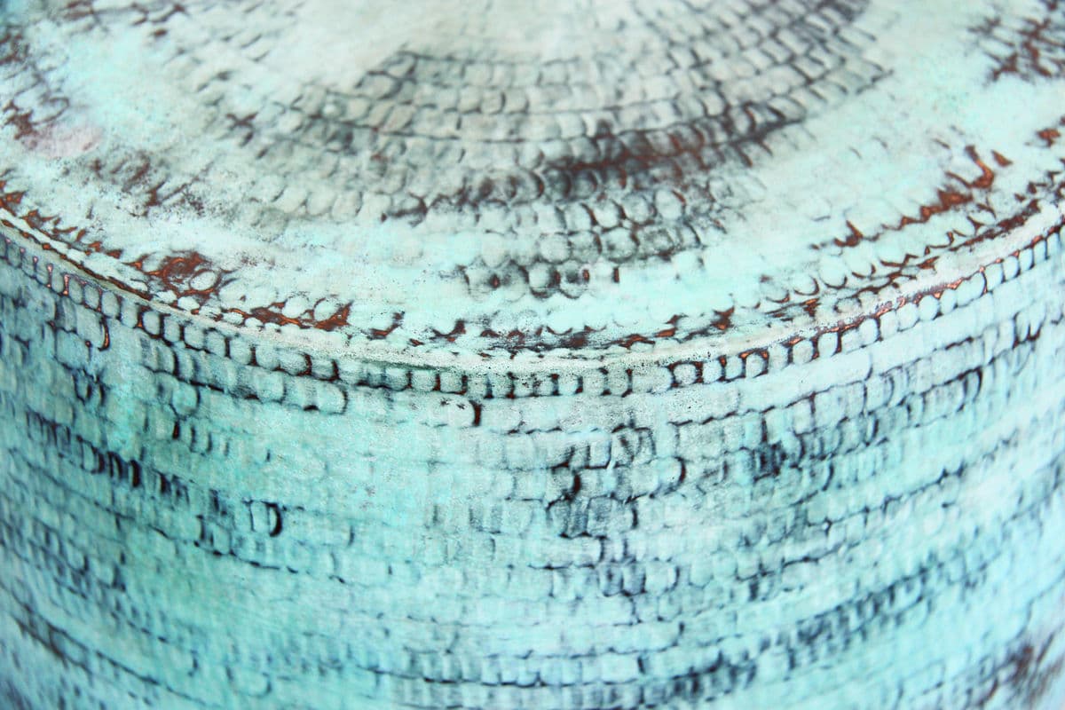 Hammered Copper Barrel Side Table / Stool - Thumbnail 4