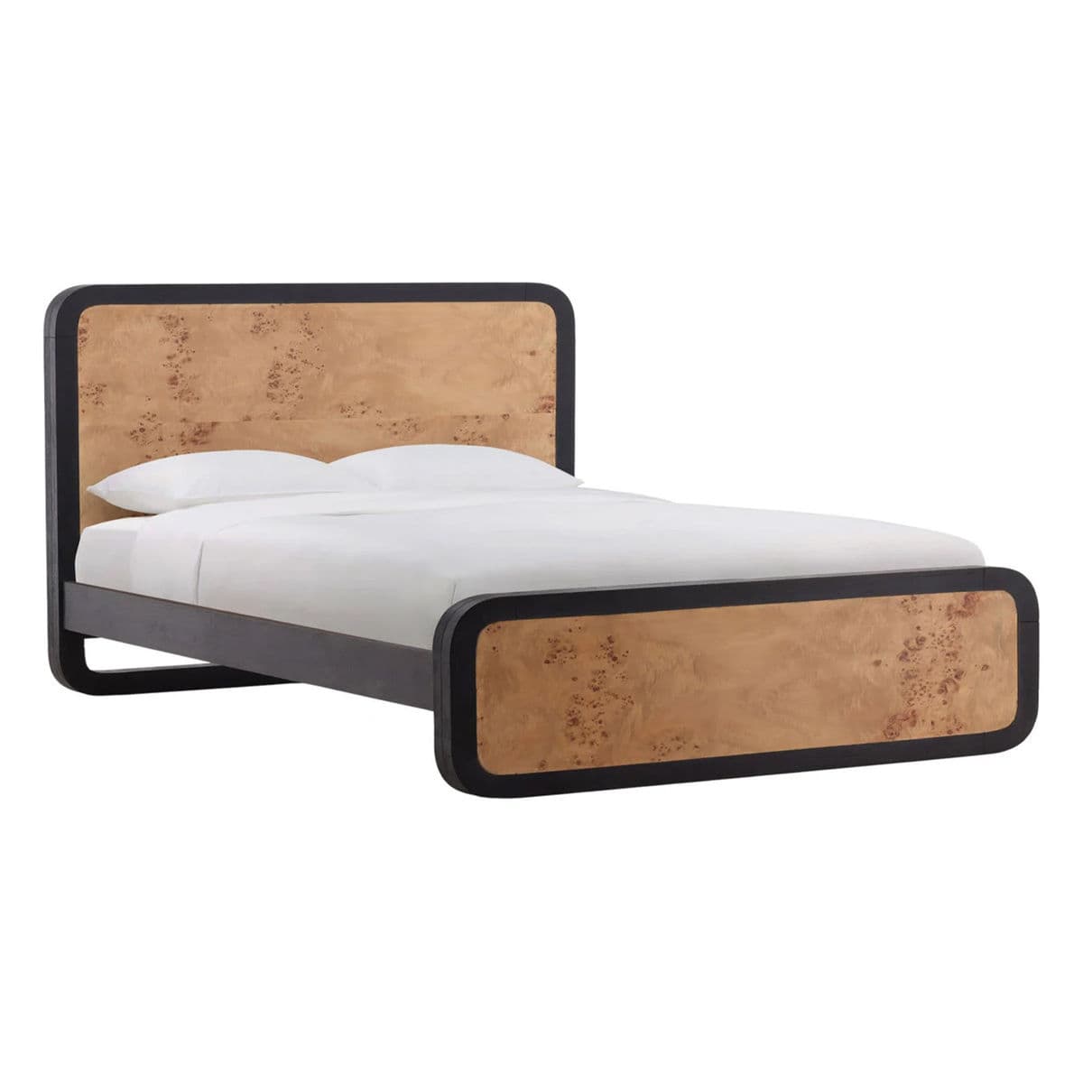 Modern Burl Wood King Bed - Thumbnail 4