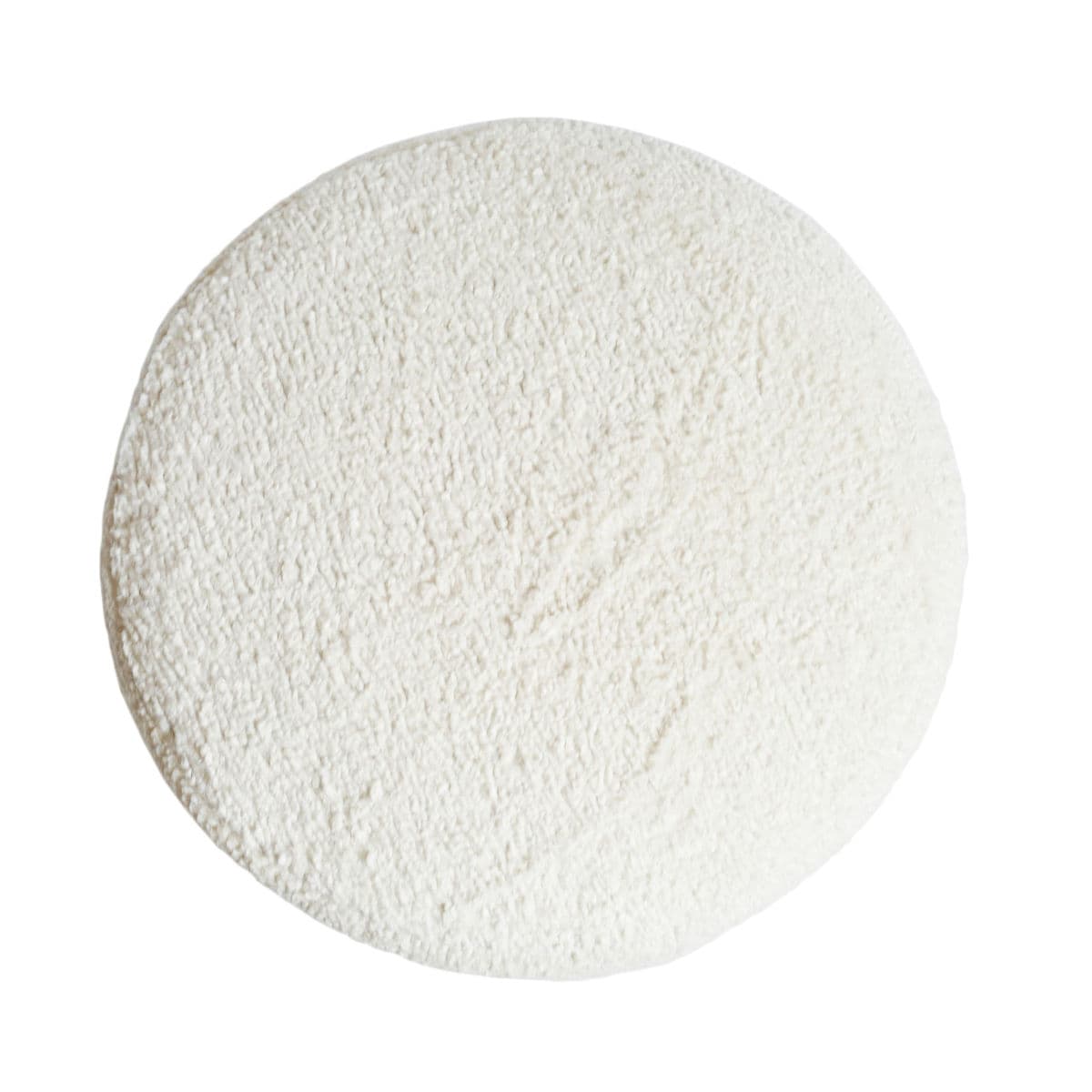 Ivory Boucle Ottoman - Thumbnail 4