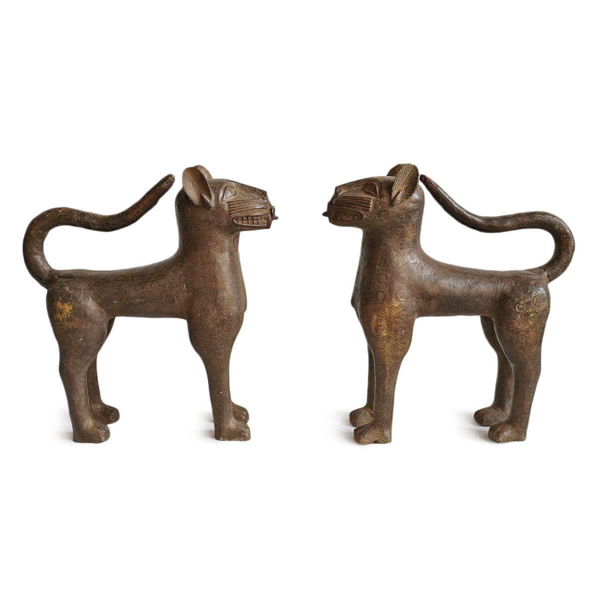 Benin Bronze Leopard - Thumbnail 4