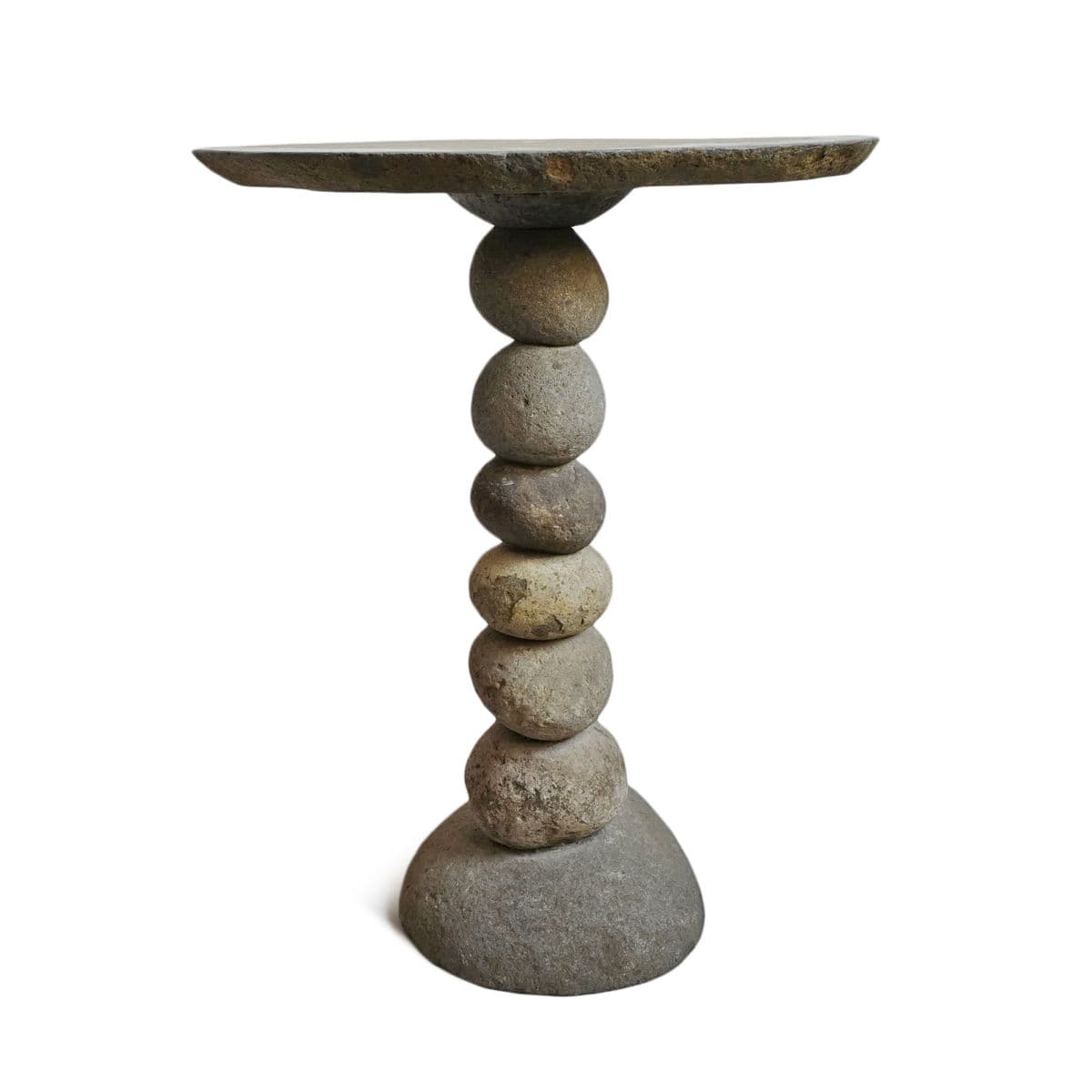 Stacked River Rock Bistro Table - Thumbnail 4