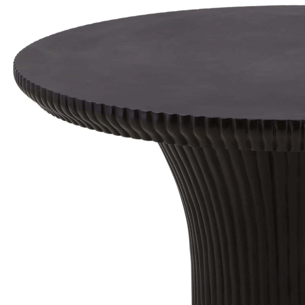 Outdoor Ebony Scalloped Pedestal Dining Table - Thumbnail 4