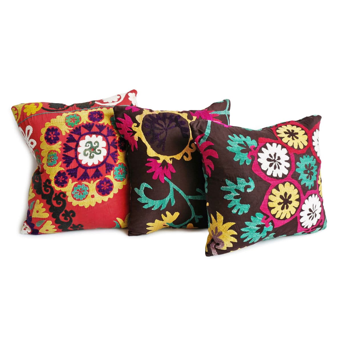 Vintage Suzani Embroidered Pillow - Thumbnail 4