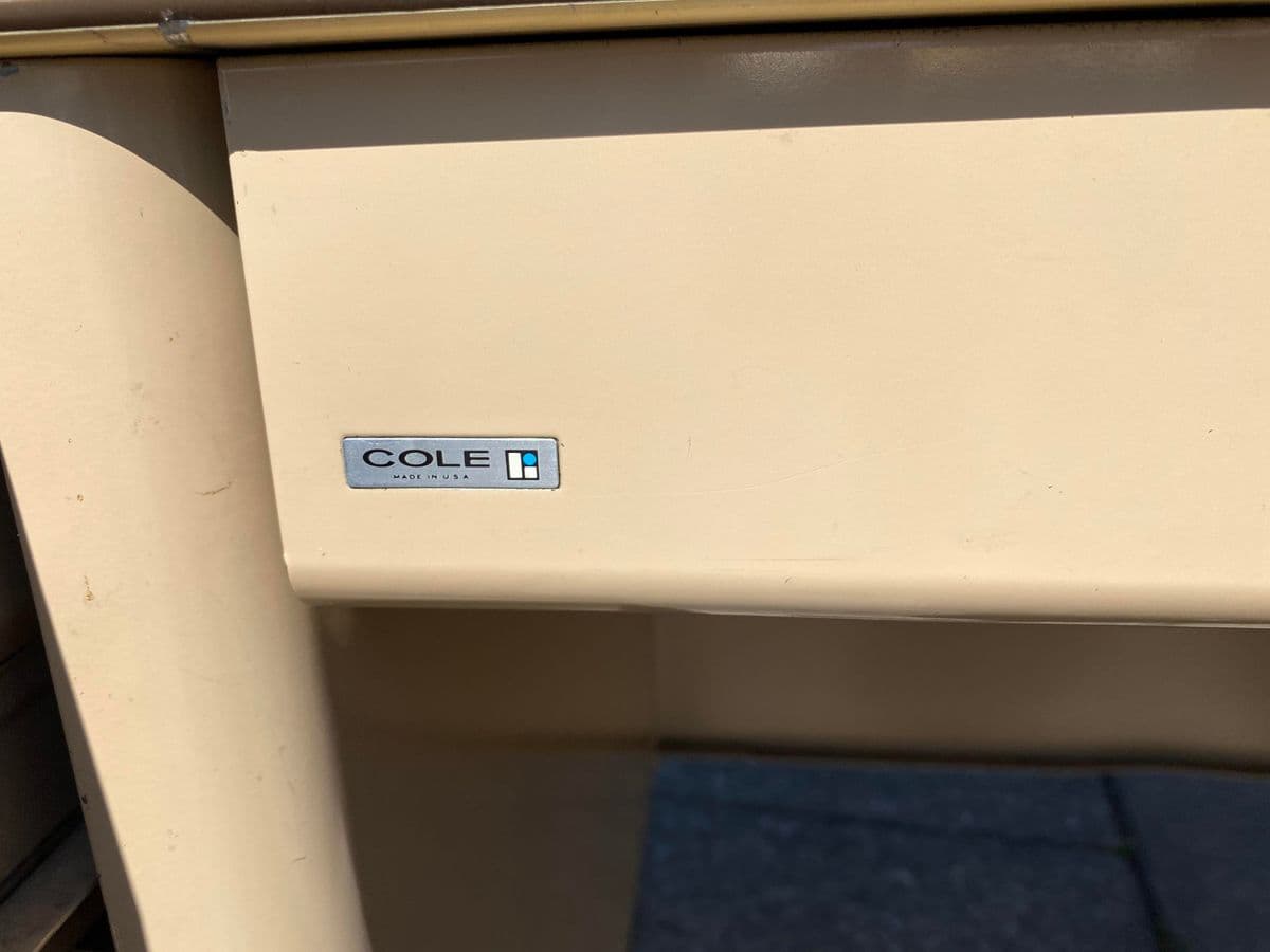 Vintage Cole Steel Mid Century Modern Metal Tanker Desk - Thumbnail 3