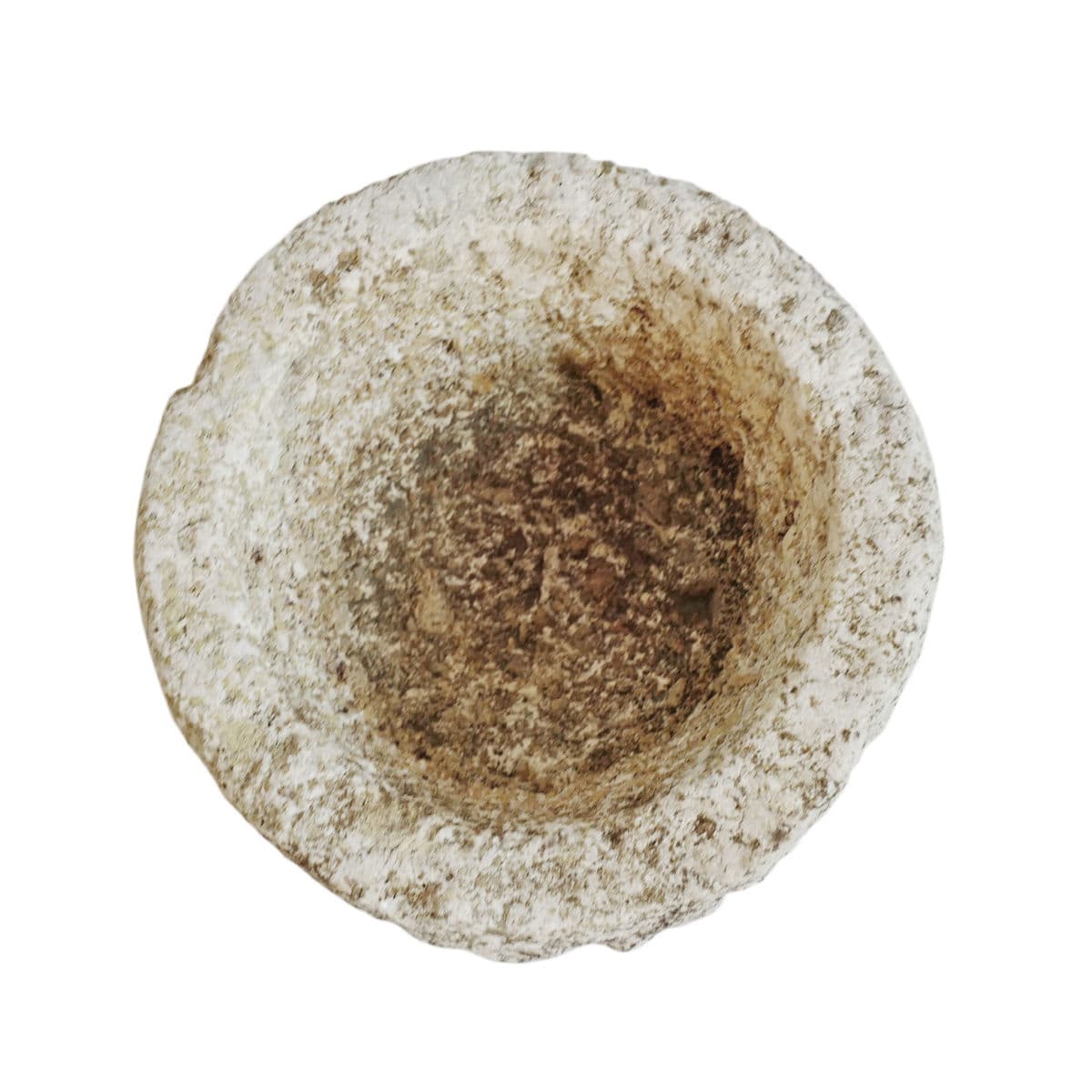 Old Chiseled Granite Small Stone Pot - Thumbnail 4