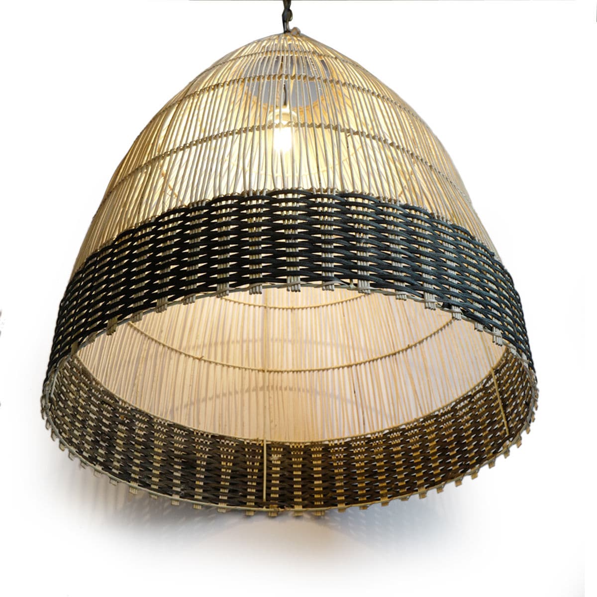 Wicker Tux Weave Lantern Large - Thumbnail 4