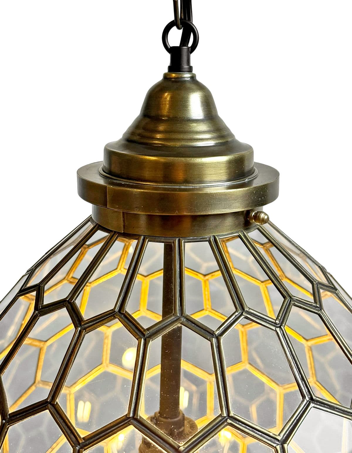 Brass Honeycomb Pendant Light - Thumbnail 4
