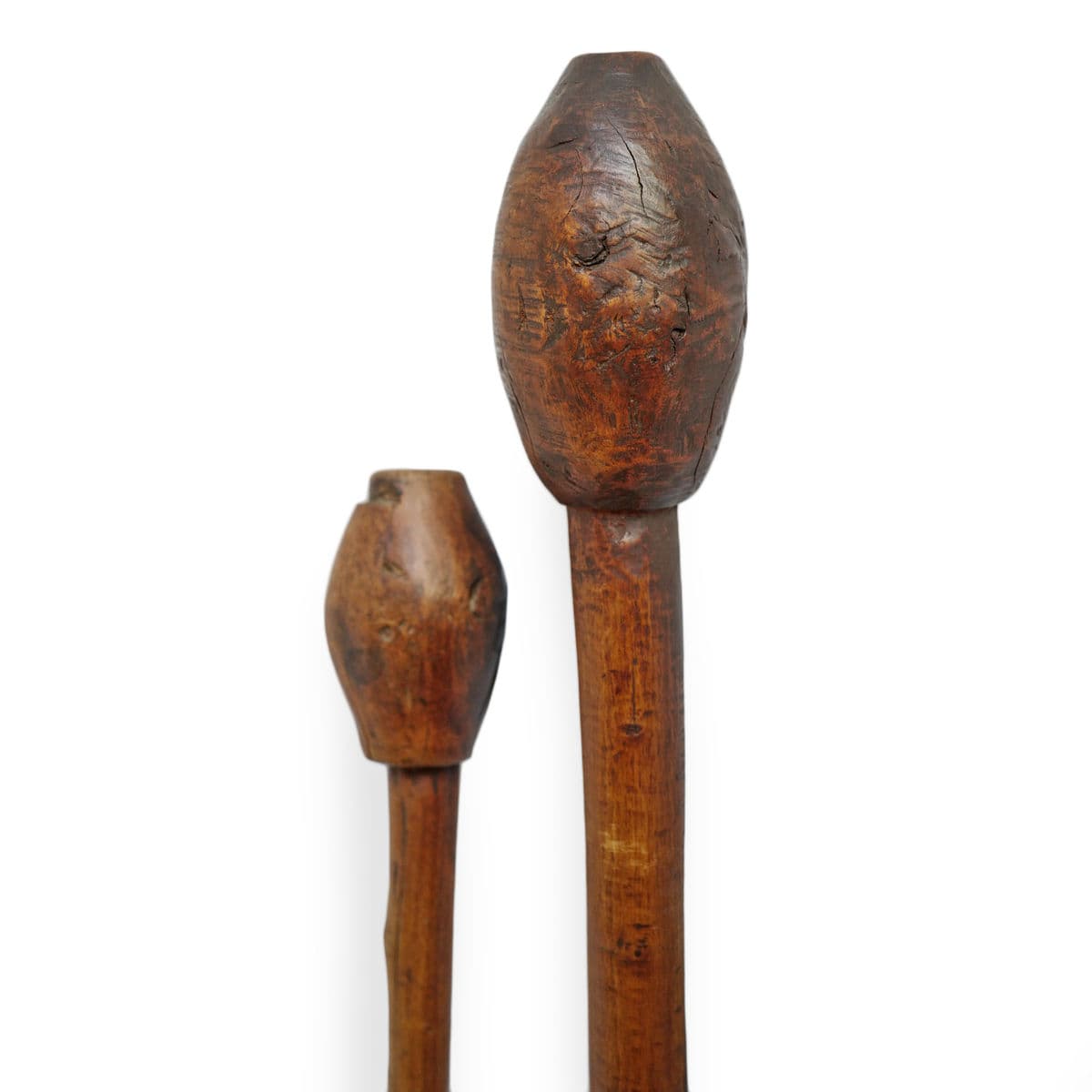 Old Ethiopian Tribal Wood Club - Pair - Thumbnail 4