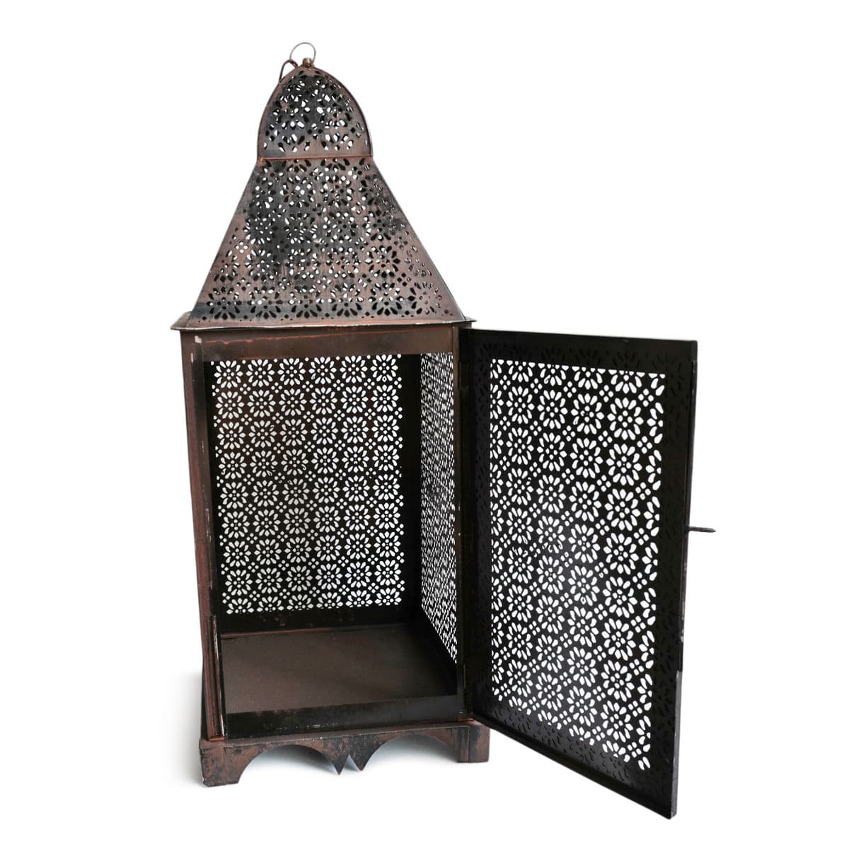 Outdoor Metal Floor Lantern - Thumbnail 4