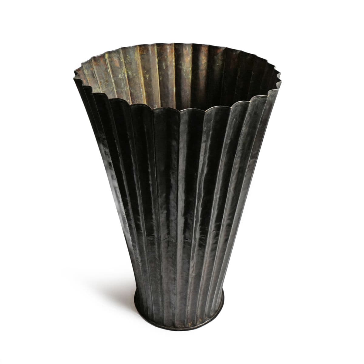 Vintage Bronze Fluted Planter - Thumbnail 4