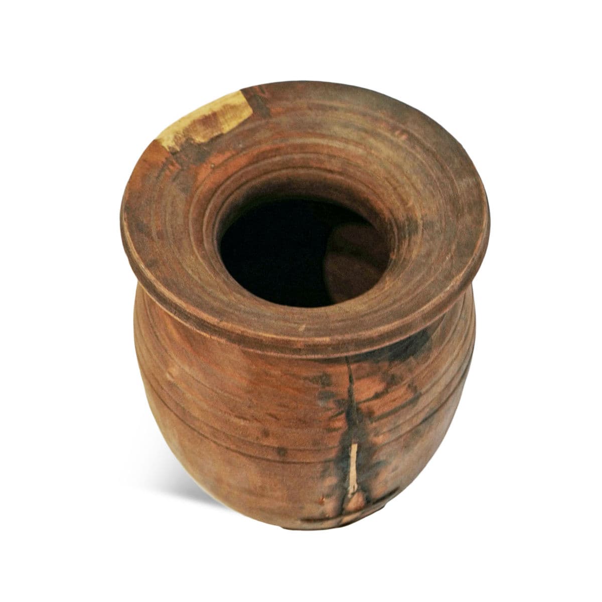 Old India Wood Pot - Thumbnail 4