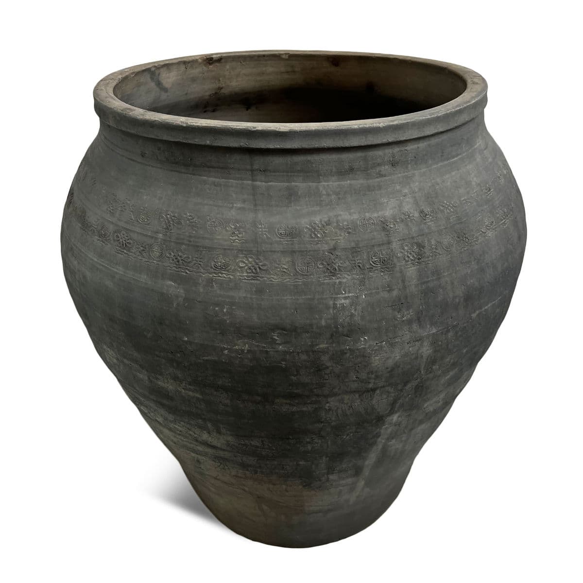 Vintage Charcoal Terra Cotta Pot - Thumbnail 4