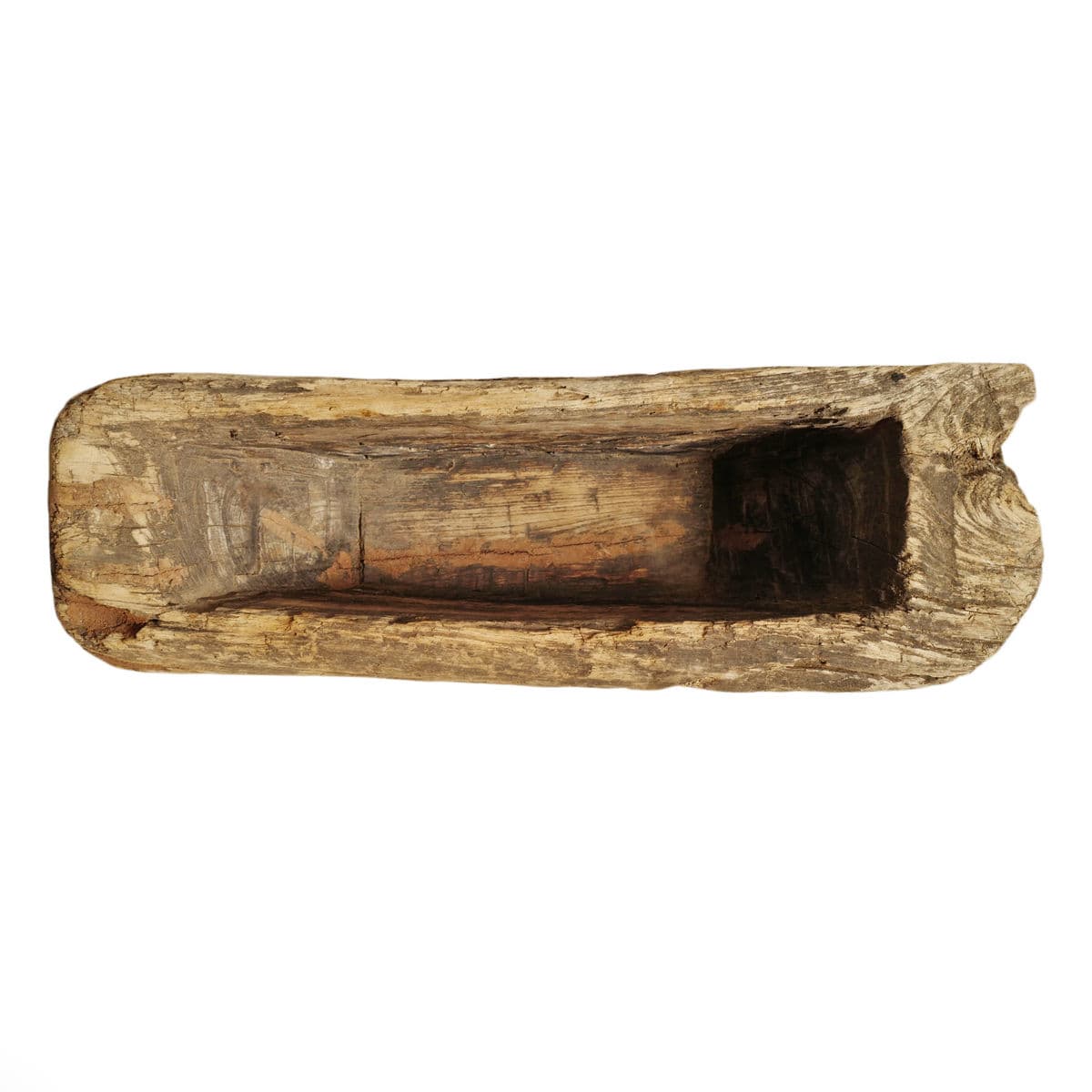 Old India Wood Log Trough - Thumbnail 4