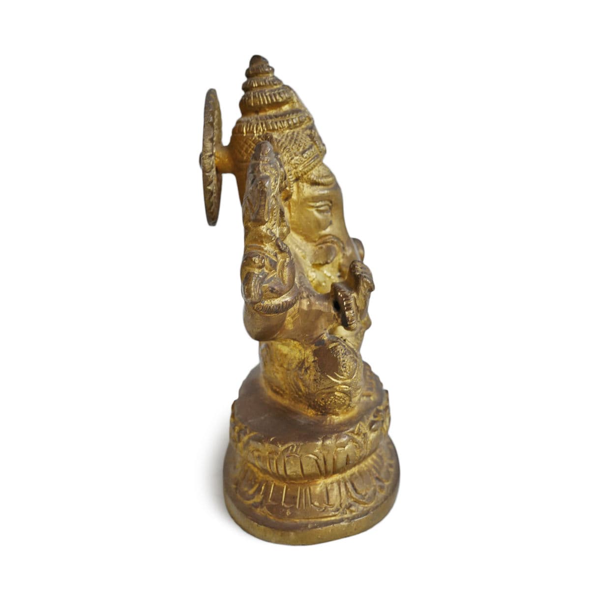 Small Brass Ganesha Statue - Thumbnail 4