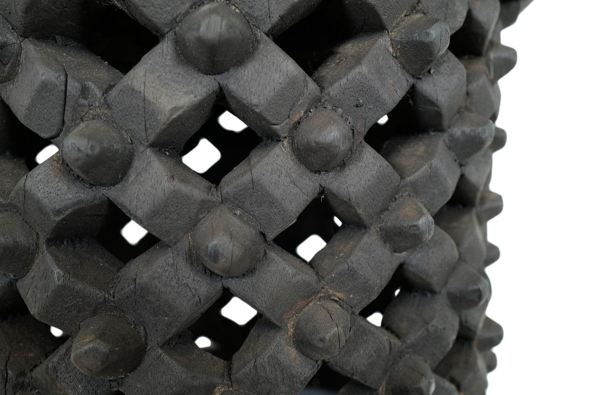 Vintage Ebony Bamileke Stool - Thumbnail 4