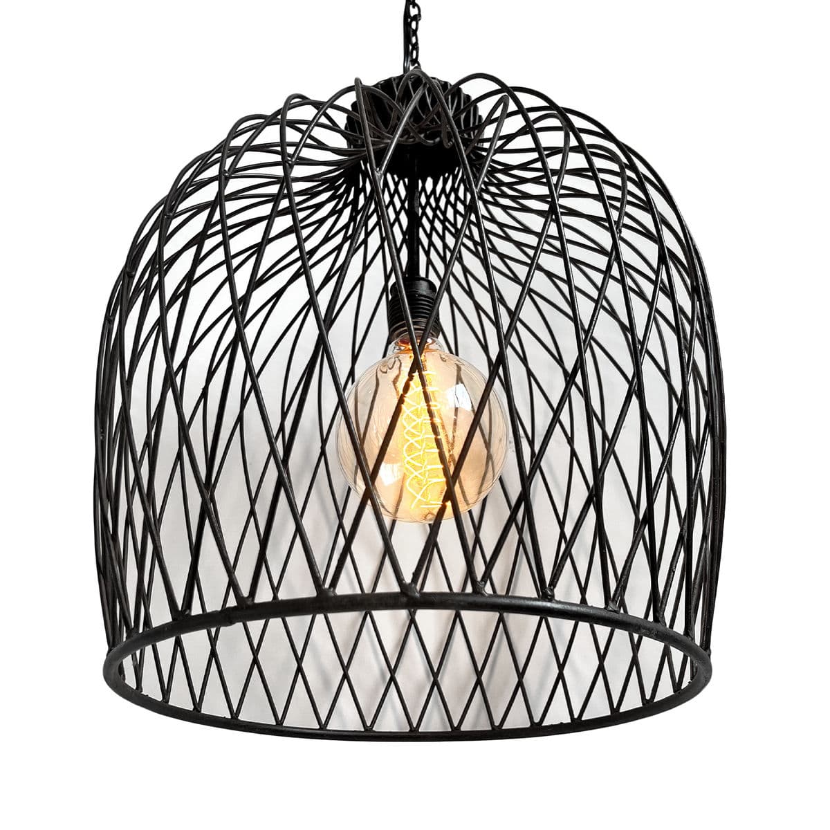 Iron Basket Gourd Pendant Light - Thumbnail 4