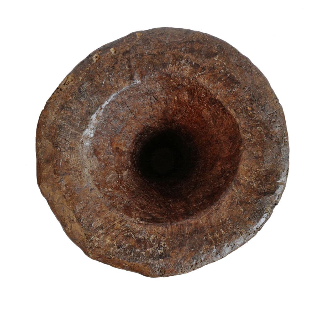 Vintage Large Naga Wood Pestle Pot - Thumbnail 4