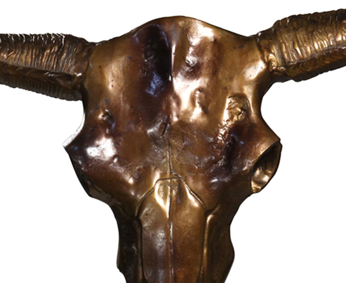 Bronze Cow Skull - Thumbnail 4