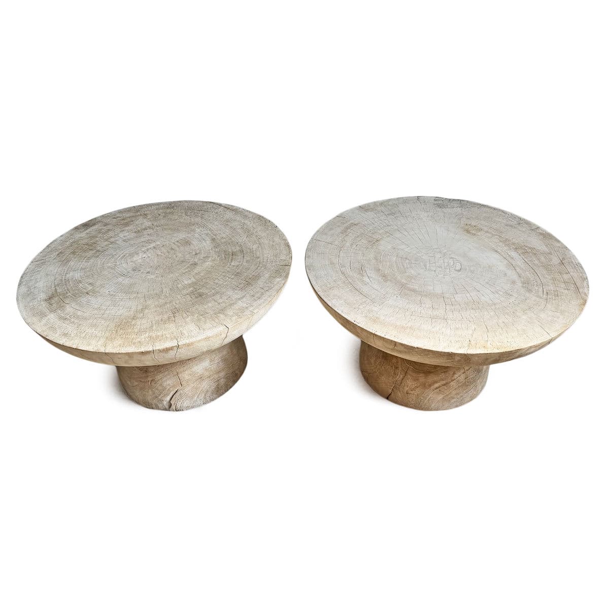 Round Bleached Milan Coffee Table - Thumbnail 4