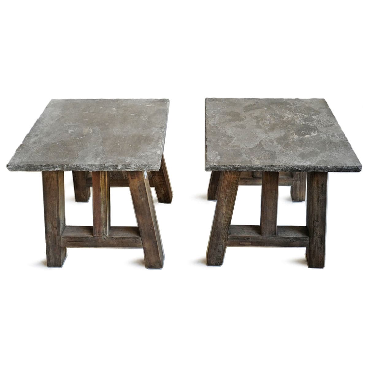 Stone Top Farm Side Table - Thumbnail 4