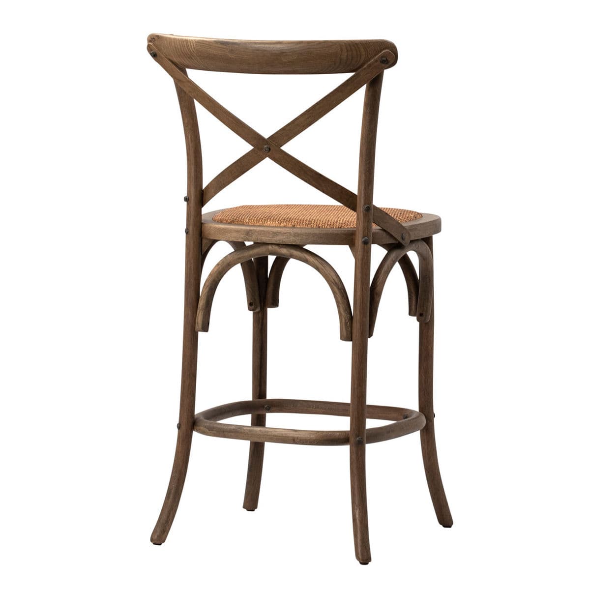 Natural Oak & Rattan Counter Stool - Thumbnail 4