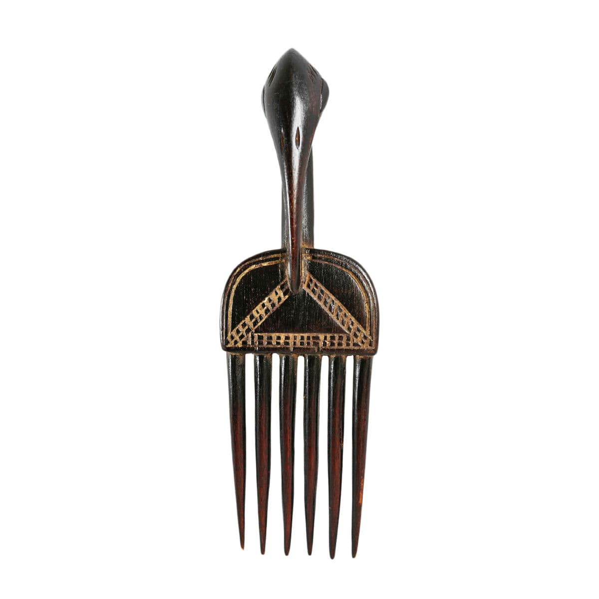Antique Hornbill Senufo Comb - Thumbnail 4