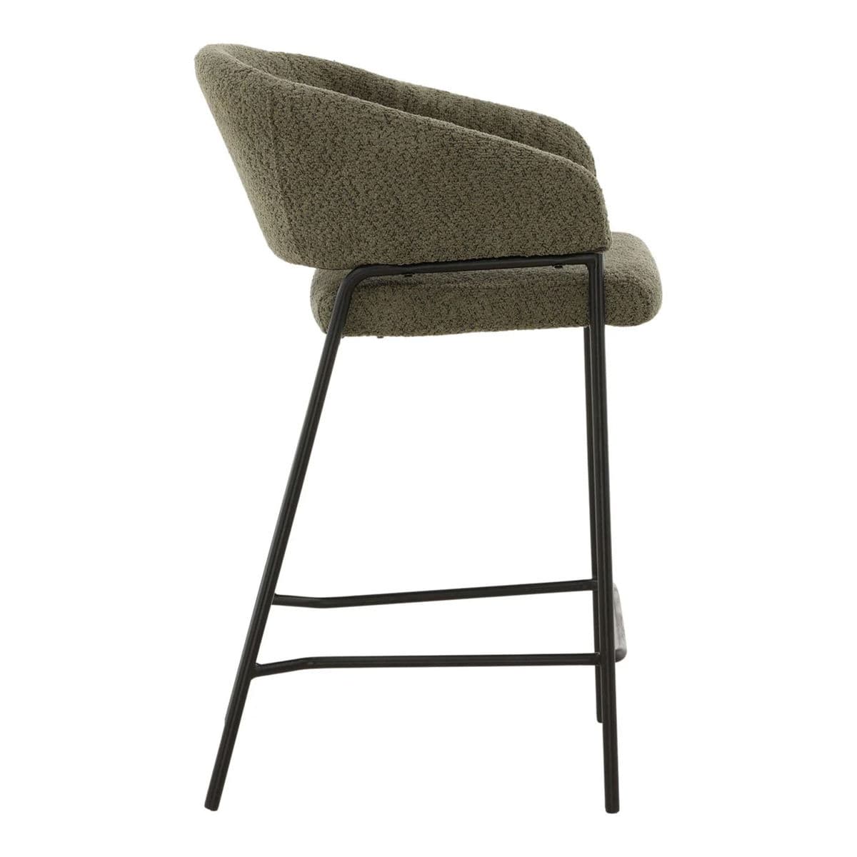 Boucle Olive Counter Stool - Thumbnail 4