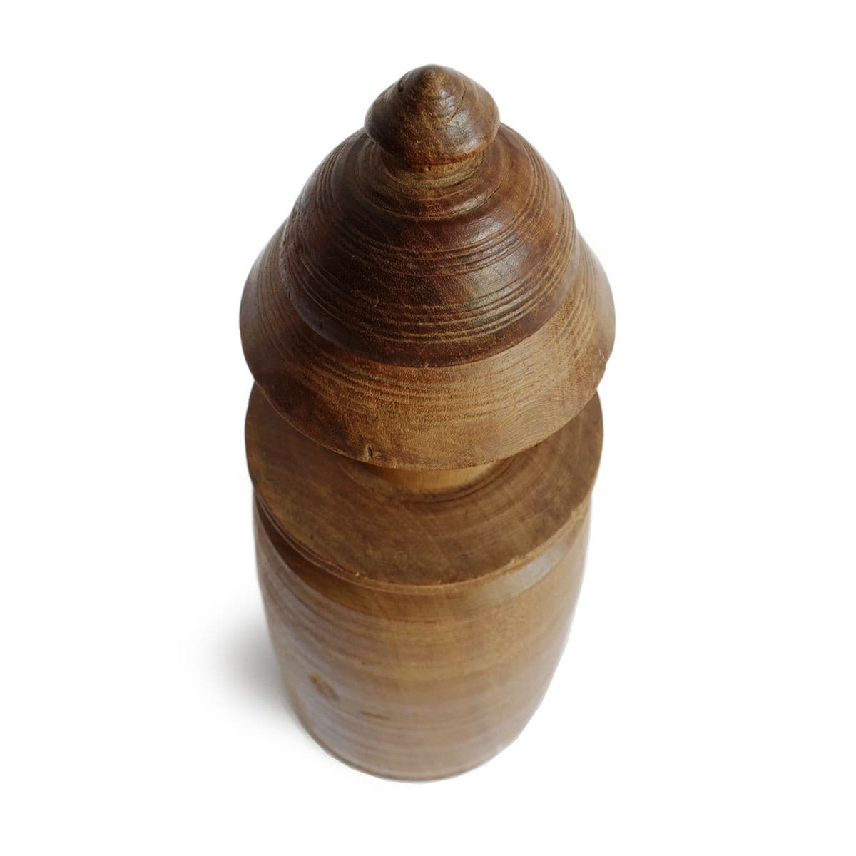 Old Tekhi Nepal Wood Storage Jar - Thumbnail 4