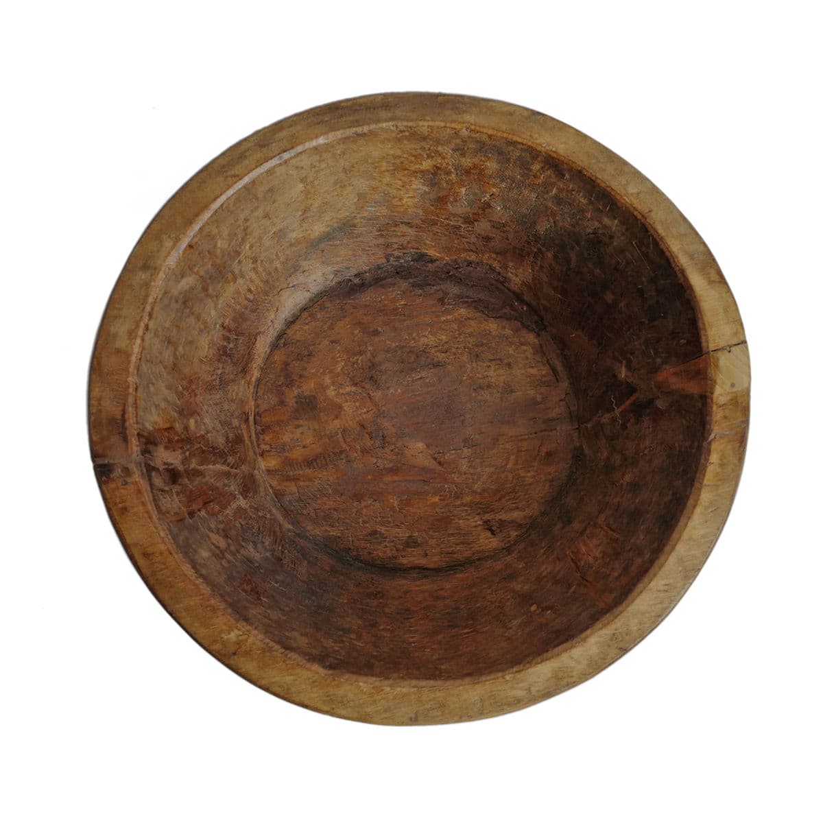 Vintage India Teak Wood Bowl - Thumbnail 4
