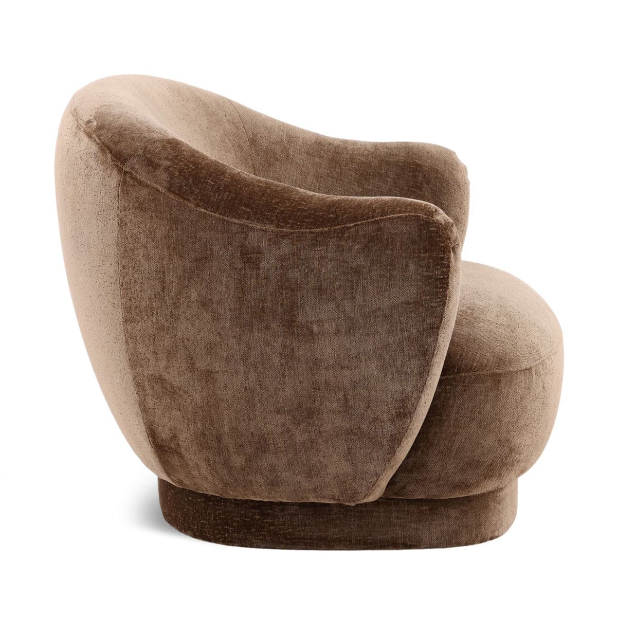 Milk Chocolate Velvet Accent Chair - Thumbnail 4