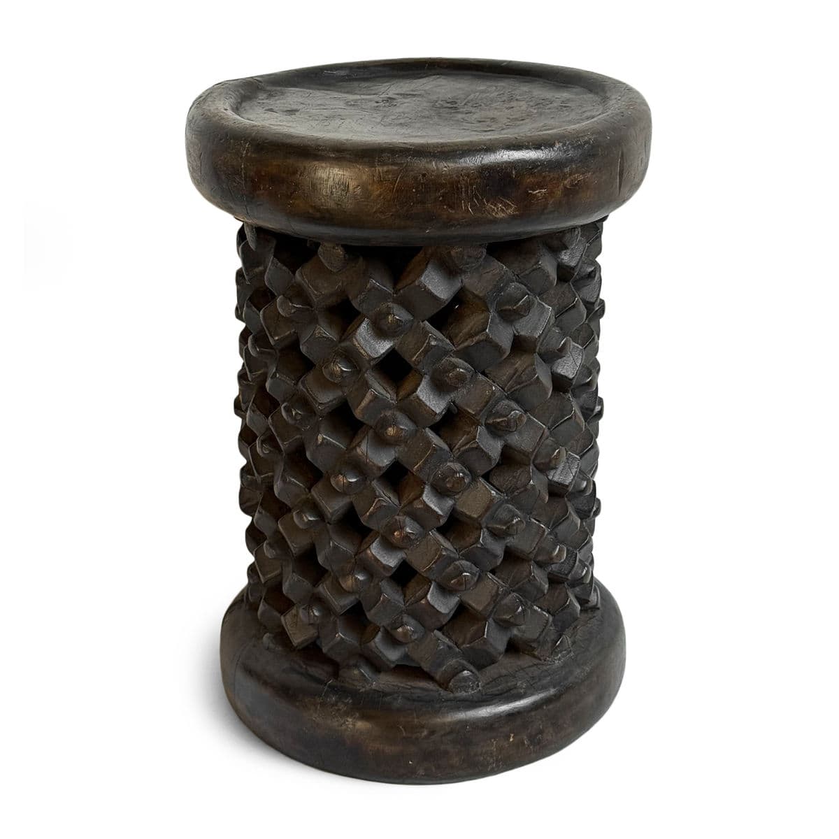 Vintage Small Bamileke Stool Table - Thumbnail 4