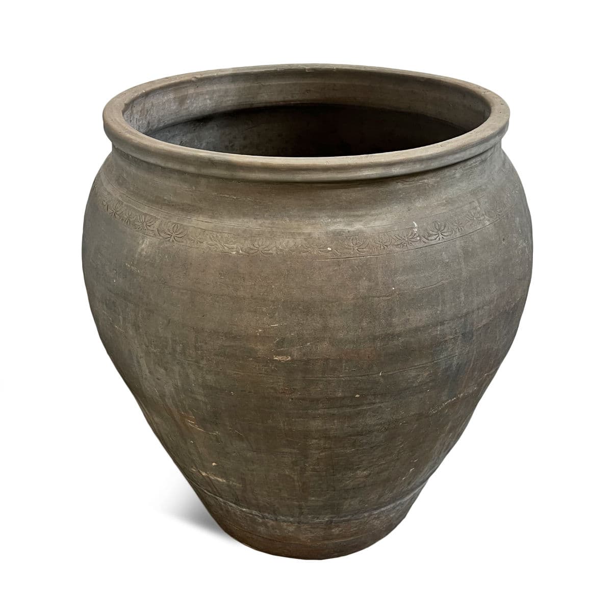 Vintage Charcoal Terra Cotta Pot - Thumbnail 4