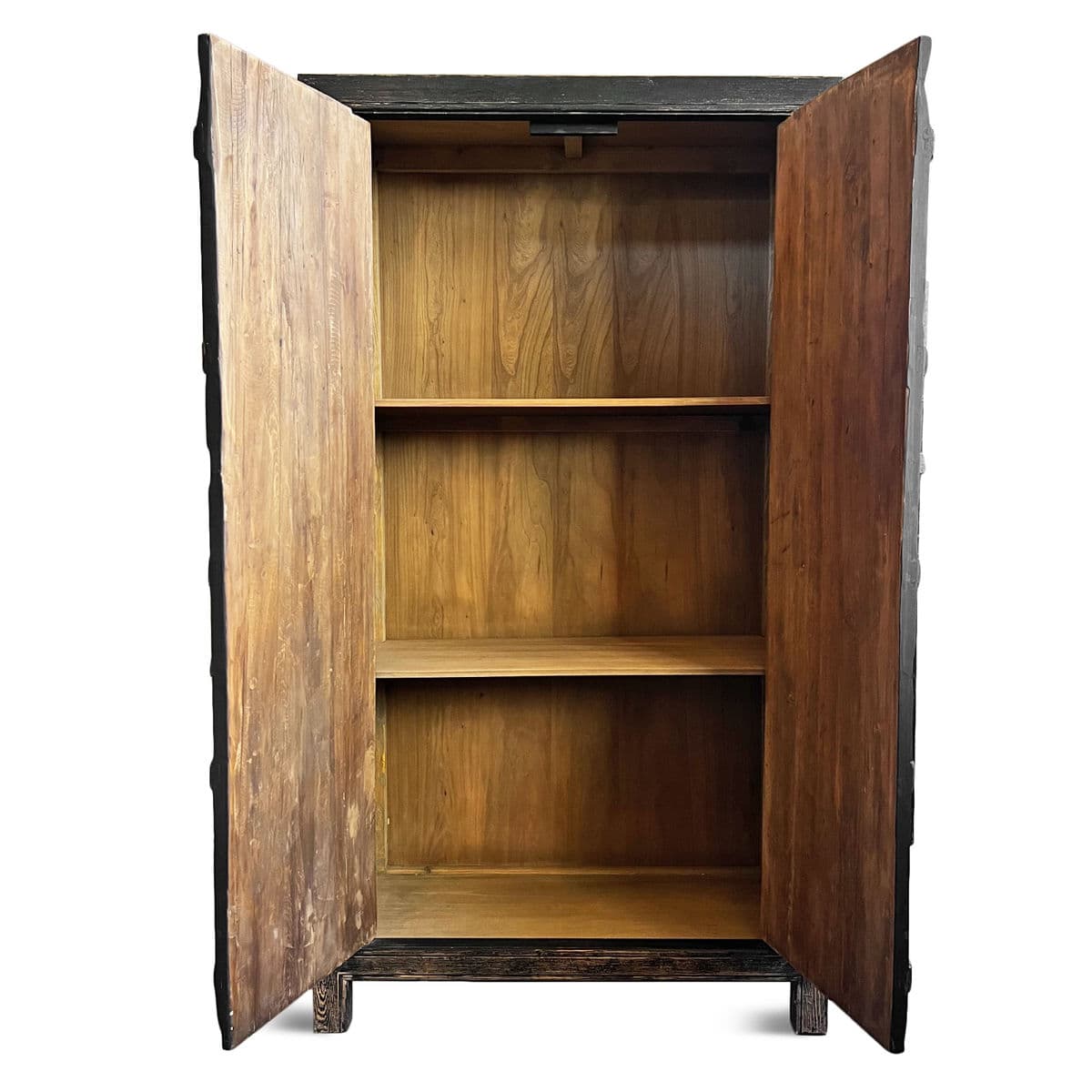 Black Rustic Village Door Armoire - Thumbnail 4