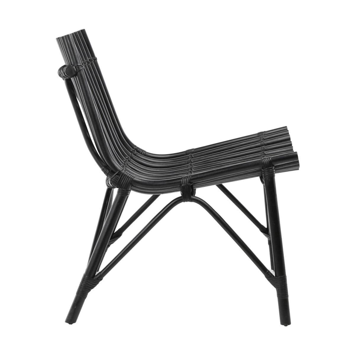 Black Bamboo Scoop Chair - Thumbnail 4