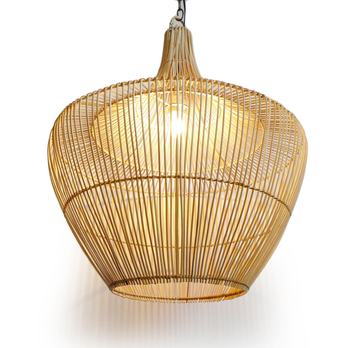 Jeanie Raw Rattan Lantern Medium - Thumbnail 4