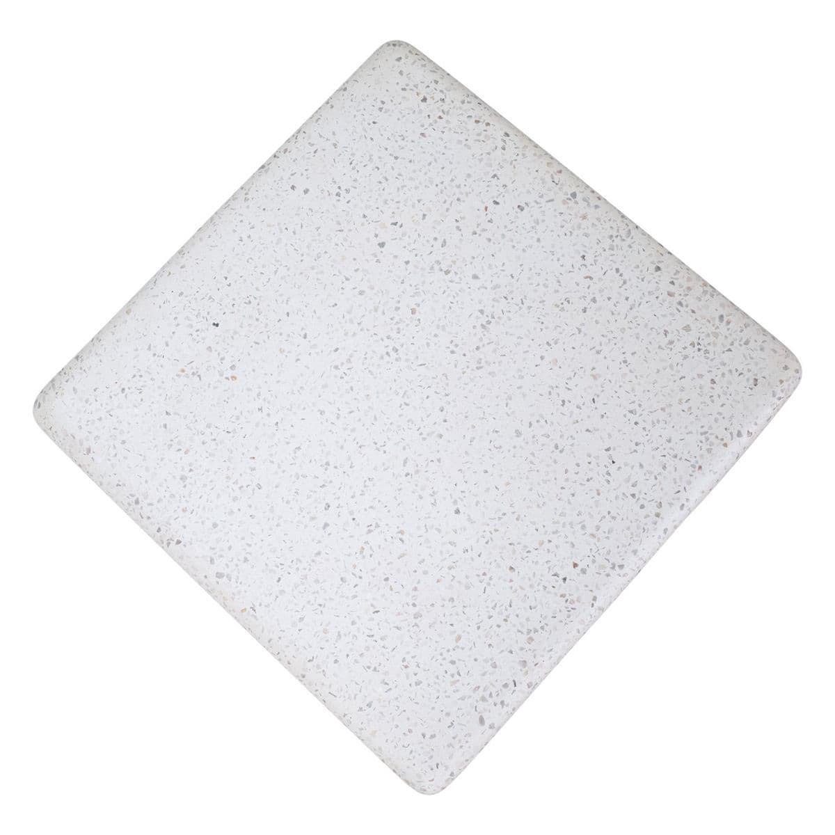 Outdoor White Terrazzo Cube Table - Thumbnail 4
