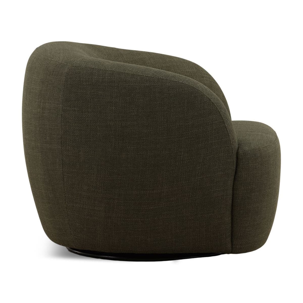 Round Olive Green Swivel Chair - Thumbnail 4