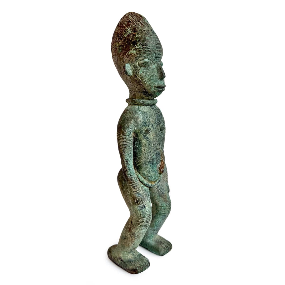 Antique Bronze Nigerian Yoruba Figure - Thumbnail 4